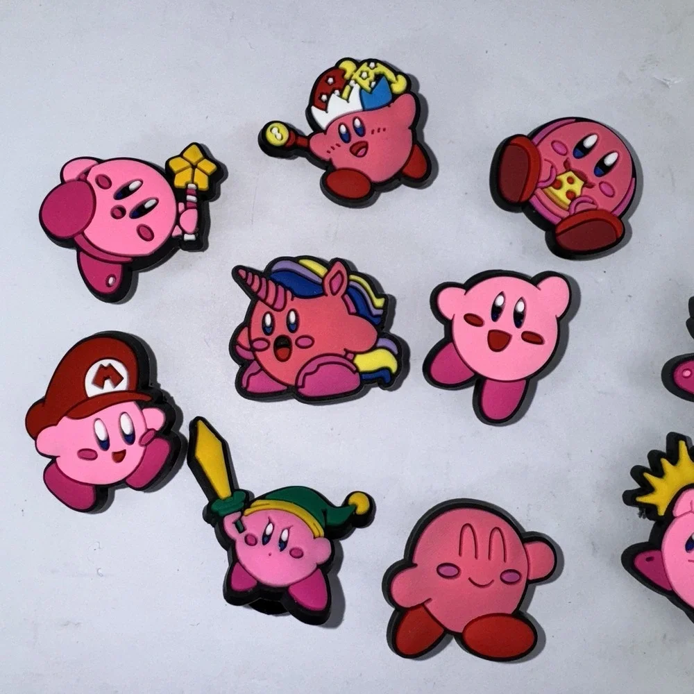 Kirby-themed Shoe Charms Jibbets Crocs Shoes 15 pcs